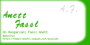 anett fassl business card